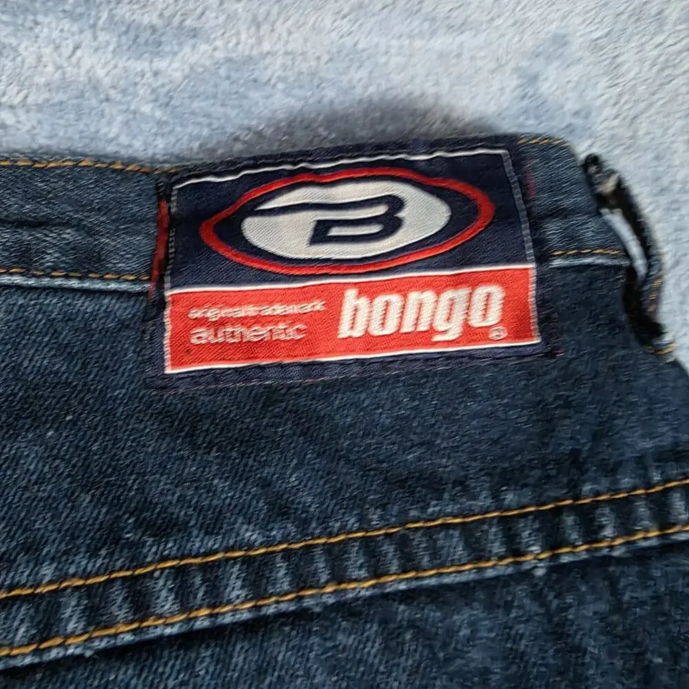 Vintage Y2K Bongo High Waisted Mom Jeans Hibiscus Embroidered Ankle Zip 20W Plus